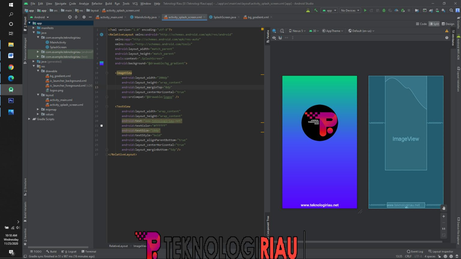 Membuat Splash Screen di Android Studio Hanya 3 Menit - Teknologi Riau